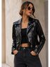 Steve Madden Black Faux Leather Jacket Size S - photo 4