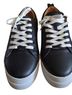 J/Slides 100% Leather Solid Graphic Black Sneakers Size 9 1/2 - photo 1