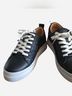 J/Slides 100% Leather Solid Graphic Black Sneakers Size 9 1/2 - photo 6