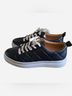 J/Slides 100% Leather Solid Graphic Black Sneakers Size 9 1/2 - photo 4
