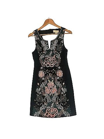 Moulinette Soeurs Perennial Floral Embroidered Sheath Dress Cocktail Dress (view 1)