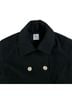 Zara 100% Polyester Solid Black Gold Coat Size M - photo 4