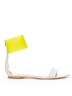 Jil Sander 100% Rubber Gray Jil Sander Leather Flat Sandals Size EU 37 1/2 - photo 1