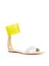 Jil Sander 100% Rubber Gray Jil Sander Leather Flat Sandals Size EU 37 1/2 - photo 2