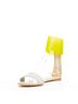 Jil Sander 100% Rubber Gray Jil Sander Leather Flat Sandals Size EU 37 1/2 - photo 4