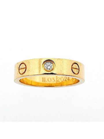 Cartier Cartier Mini Love Ring, 1PD (18K Yellow Gold) with Diamond, Ladies' (view 2)