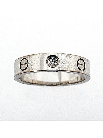 Cartier Cartier Mini Love Ring, 1PD (18K White Gold), Diamond, Women's (view 2)