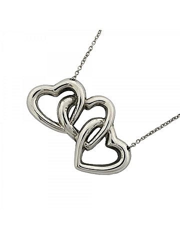 Tiffany & Co. Tiffany &amp; Co. Triple Heart Necklace, Sterling Silver 925, Women's (view 1)