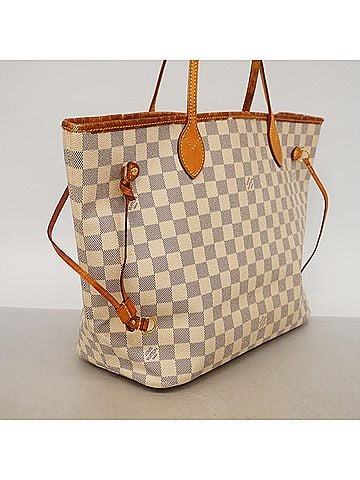 Louis Vuitton Louis Vuitton Damier Azur Neverfull MM Tote Bag N51107 White Women's P3189368 (view 2)