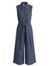 Free Assembly 100% Cotton Solid Blue Jumpsuit Size S - photo 1