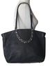 Michael Kors 100% Leather Solid Black Silver Tote One size - photo 2