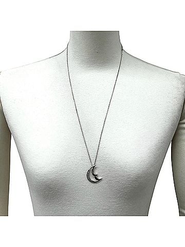 Tiffany & Co. TIFFANY&amp;Co. Tiffany Vintage Crescent Moon Necklace, Sterling Silver 925 Pendant, Accessory, 21620 (view 2)