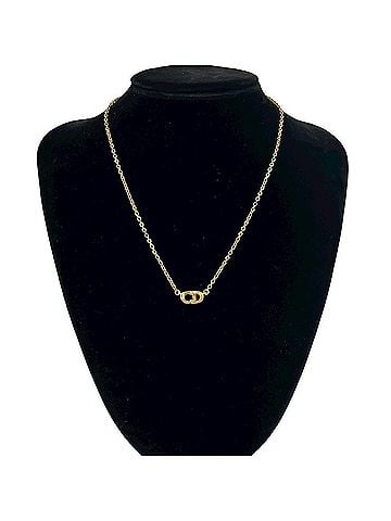 Christian Dior Christian Dior CD Logo Motif GP Necklace Pendant Accessory Gold 59627 (view 2)