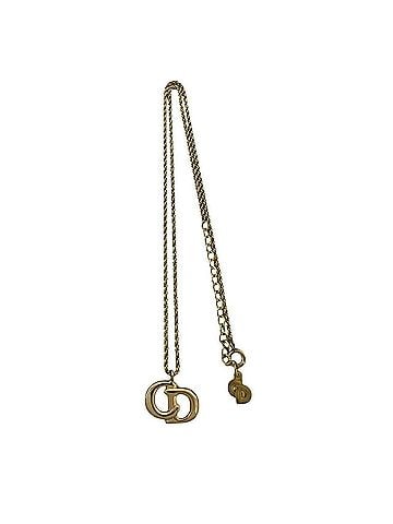Christian Dior Christian Dior CD Logo Motif GP Necklace Pendant Accessory Gold 83898 (view 1)