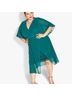 City Chic 100% Polyester 95% Polyester 5% Elastane 92% Nylon 8% Elastane Green Cocktail Dress Size 20 - photo 5