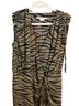 Veronica Beard 100% Silk 100% Polyester Animal Print Multi Color Tan Green Cocktail Dress Size 8 - photo 4