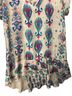 Johnny Was 100% Silk Aztec Or Tribal Print Multi Color Short Sleeve Blouse Size XS - photo 5