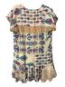 Johnny Was 100% Silk Aztec Or Tribal Print Multi Color Short Sleeve Blouse Size XS - photo 2