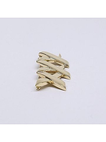 Tiffany & Co. TIFFANY&amp;Co. Tiffany &amp; Co. Refurbished 18K Paloma Picasso Kiss Cross Brooch - Gold Women's (view 2)