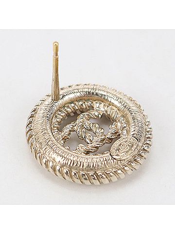 Chanel CHANEL earrings, Coco Mark, women's, gold (view 2)