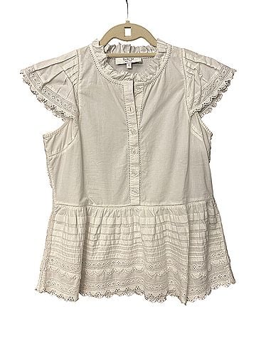 Sea New York Lilli Eyelet Flutter Short Sleeve Blouse (view 1)