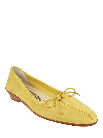 Salvatore Ferragamo Women's Cherie Ballet Flats in Yellow (view 2)