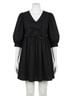 Entro Solid Black Bow Front Mini Dress Size M - photo 1