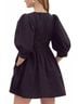 Entro Solid Black Bow Front Mini Dress Size M - photo 3