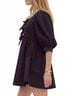 Entro Solid Black Bow Front Mini Dress Size M - photo 4