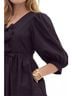 Entro Solid Black Bow Front Mini Dress Size M - photo 5
