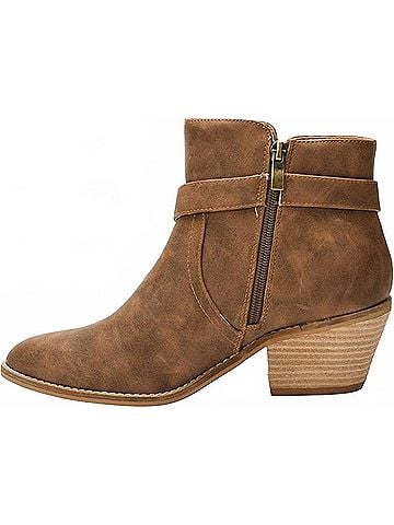 Corkys Women's Fed Up Ankle Bootie in Dark Cognac (view 2)