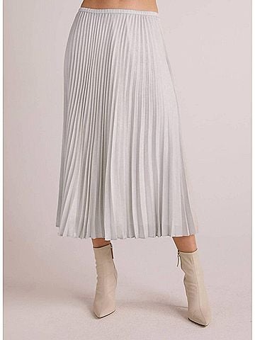 Bella Dahl Hand Pleated Midi Skirt in Metallic Opal (view 2)