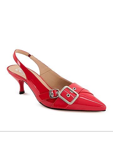 Andrea Women's Pointed Toe Kitten Heel Slingback Pump (view 1)