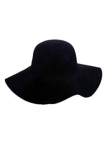 Dorfman Pacific Women's Wool Felt Big Brim Hat in Black (view 1)