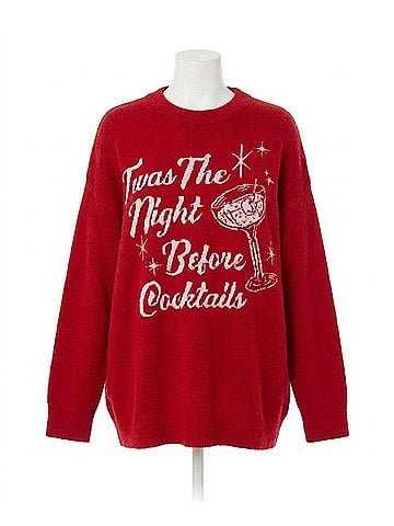 Show Me Your Mumu Classic Crewneck Sweater in Twas The Night Knit (view 1)