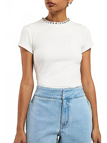 Generation Love Tate Crystal Top in White (view 2)