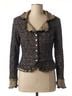 Joseph Ribkoff Blue Ruffle Lapel Snap Jacket in Navy Multi Size 10 - photo 1