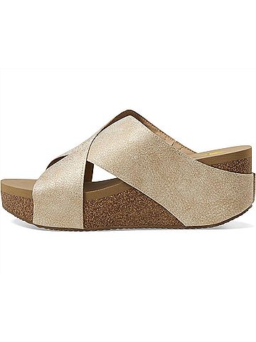 Volatile Women's Firefly Slide Wedge in Gold (view 2)