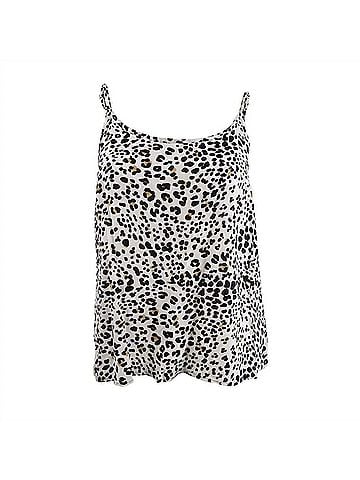 Sanctuary Wmoen's One Love Animal Print Camisole in Multi White (view 1)
