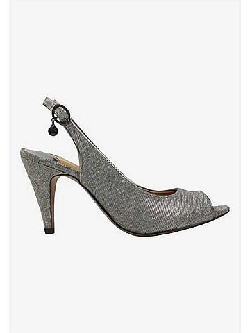 J. Renee Women's Gervasi Sling Back Sandals in Pewter Dance Glitter (view 1)