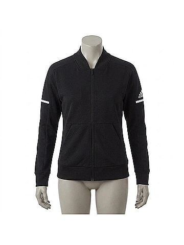 Adidas Women's Squad Bomber Jacket - Plus in Black (view 1)