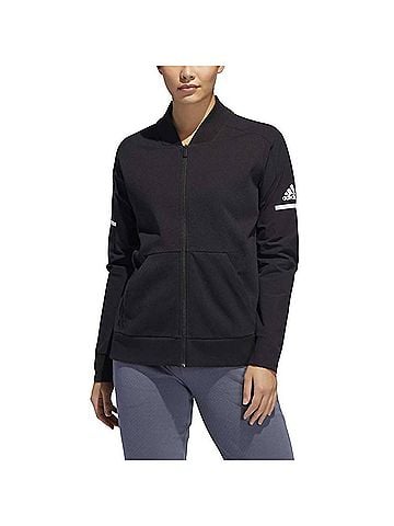 Adidas Women's Squad Bomber Jacket - Plus in Black (view 2)