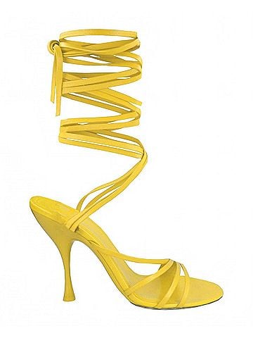 Salvatore Ferragamo Women's Victoria X5 Wrap Tie Sandals in Dark Yellow (view 1)