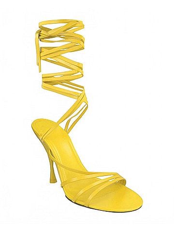Salvatore Ferragamo Women's Victoria X5 Wrap Tie Sandals in Dark Yellow (view 2)