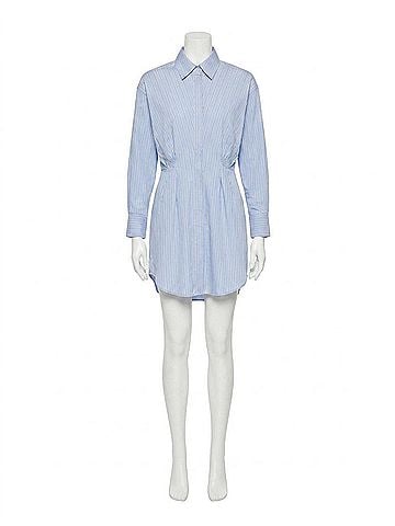 Lucy Paris Darma Striped Dress in Blue (view 1)