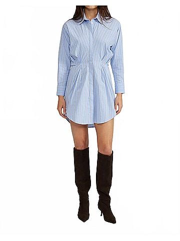 Lucy Paris Darma Striped Dress in Blue (view 2)
