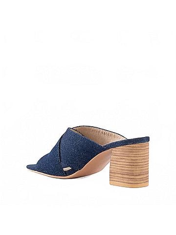 Seychelles Papaya Heeled Sandal in Indigo Denim (view 2)