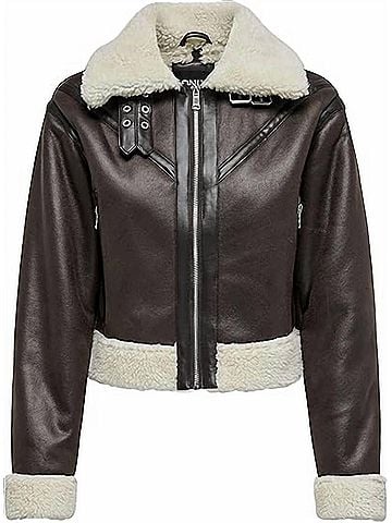 Olivaceous Topsfield Fur Contrast Jacket in Mole (view 1)