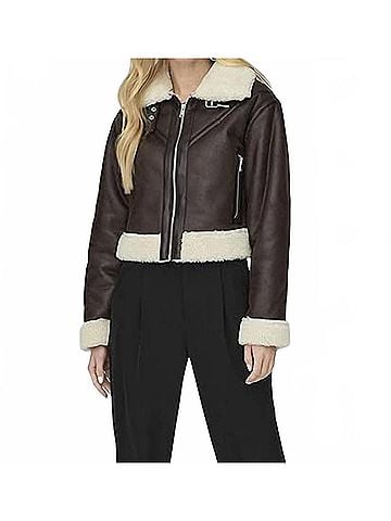 Olivaceous Topsfield Fur Contrast Jacket in Mole (view 2)