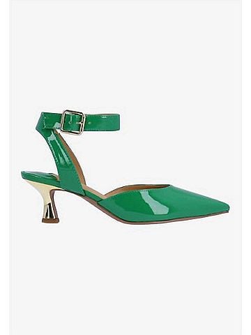 J. Renee Women's Tamsin Ankle Strap Pumps in Green Patent (view 1)